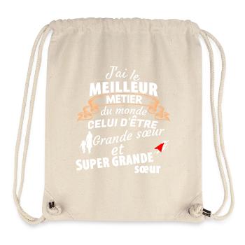 Humorvolles Zitat für große Schwester - Stanley/Stella recycelter Gym Bag - Naturweiß - Vorne