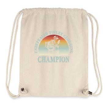 Undefeated Toilet Clogging Champion Skeleton Retro - Stanley/Stella Recycled Gym Bag - natural - Front
