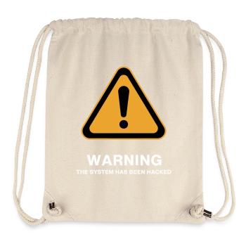 Warnsymbol für gehackte Systeme - Stanley/Stella recycelter Gym Bag - Naturweiß - Vorne
