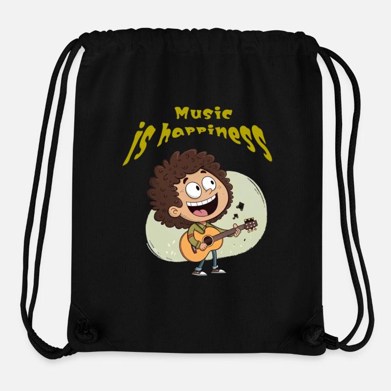 Dessin animé drôle - Sac à cordon recyclé Stanley/Stella - noir