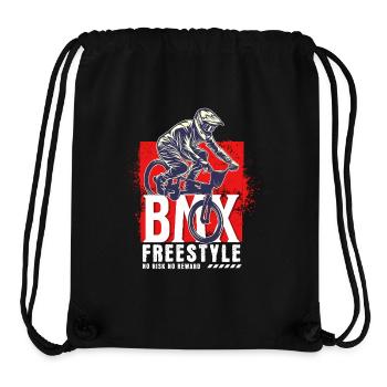 BMX vélo motard cascade freestyle vintage - Sac à cordon recyclé Stanley/Stella - noir - Devant