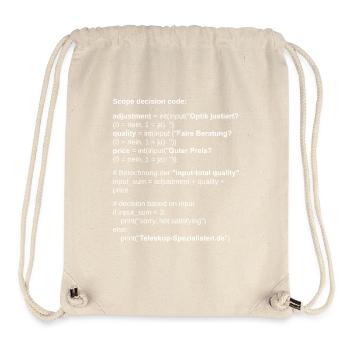Astronomy Scope Decision Code Telescope - Stanley/Stella Recycled Gym Bag - natural - Front