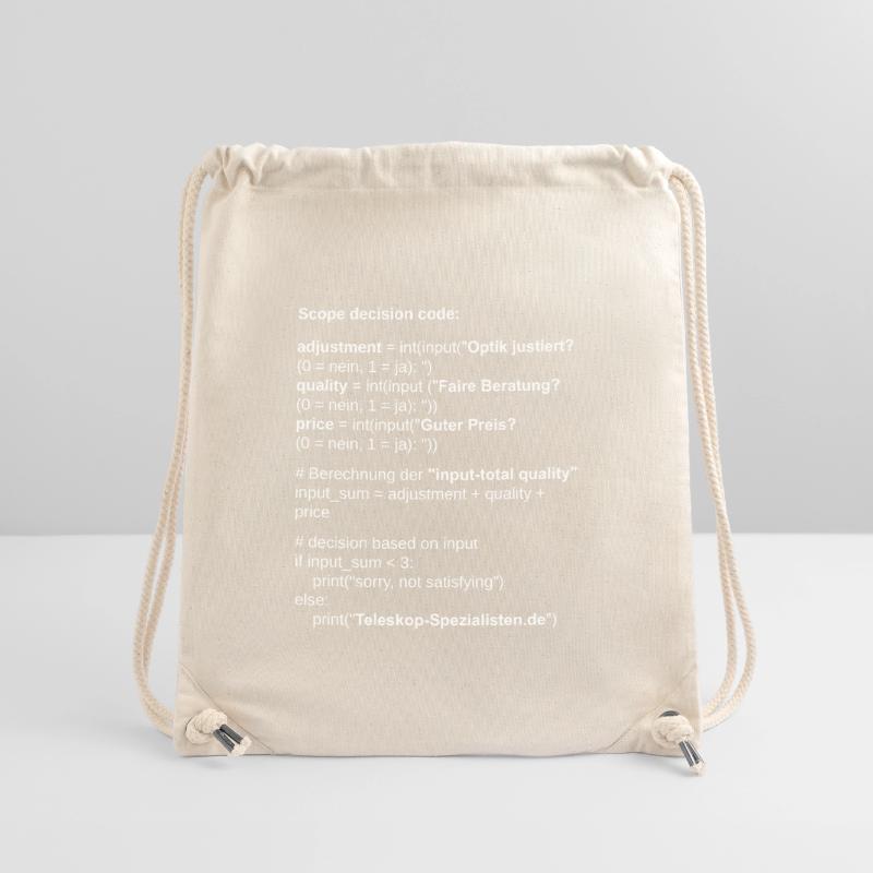 Astronomy Scope Decision Code Telescope Stanley/Stella Recycled Gym Bag