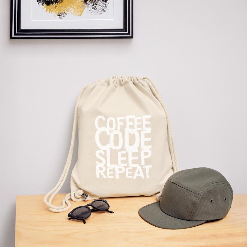 coffee code Programmeur - Informatique Travail Logo Sac à cordon recyclé Stanley/Stella