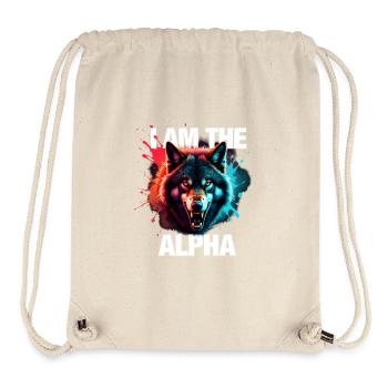 I am the Alpha Wolf - Stanley/Stella recycelter Gym Bag - Naturweiß - Vorne
