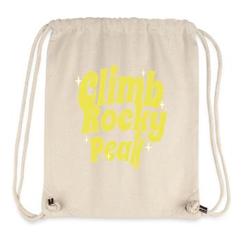 Climb Rocky Peak Motivational Design - Stanley/Stella Recycled Gym Bag - natural - Front