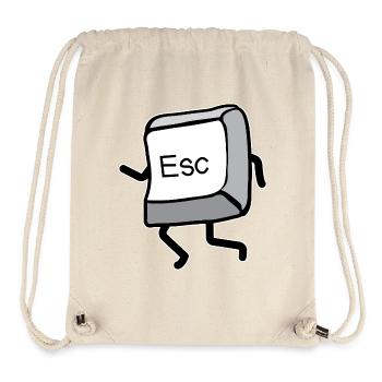 Cartoon Movement Esc Key - Stanley/Stella Recycled Gym Bag - natural - Front