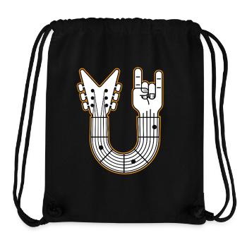 Gitarre U-Form Felshand - Stanley/Stella recycelter Gym Bag - Schwarz - Vorne