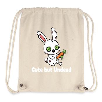 Cute zombie bunny with carrot - Stanley/Stella Recycled Gym Bag - natural - Front