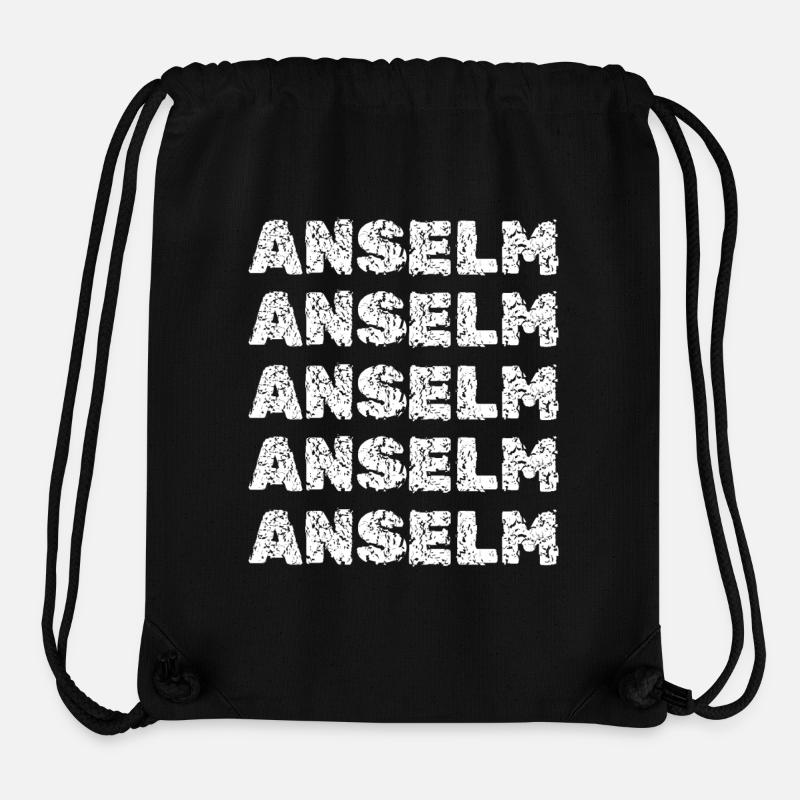 Cadeau pour Anselme - Sac à cordon recyclé Stanley/Stella - noir