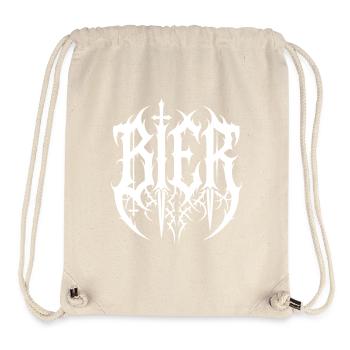 Bier – Black Metal Logo Schriftzug - Stanley/Stella recycelter Gym Bag - Naturweiß - Vorne