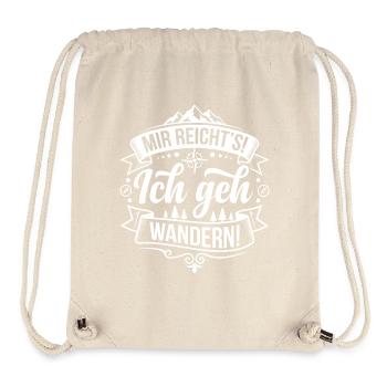 I Go Hiking Mountain Logo - Stanley/Stella Recycled Gym Bag - natural - Front