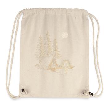 Nachtlager am Seewald mit Zelt - Stanley/Stella recycelter Gym Bag - Naturweiß - Vorne