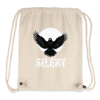 Silent – Dark Raven Gothic Motiv - Stanley/Stella recycelter Gym Bag - Naturweiß - Vorne