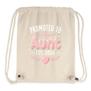 Aunt 2026 Aunt 2026 Promoted to Aunt 2026 - Stanley/Stella Recycled Gym Bag - natural - Front