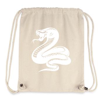 Snake Python Silhouette - Stanley/Stella Recycled Gym Bag - natural - Front