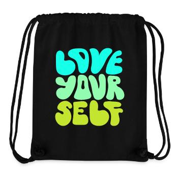 Love Yourself Positive Self Love Quote Design - Stanley/Stella recycelter Gym Bag - Schwarz - Vorne