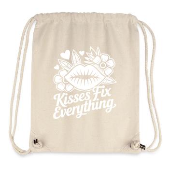 Kisses heal everything - Stanley/Stella Recycled Gym Bag - natural - Front