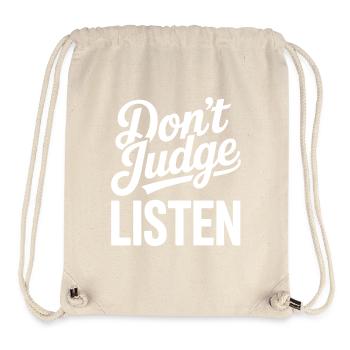Don't Judge Lists Typography - Stanley/Stella Recycled Gym Bag - natural - Front