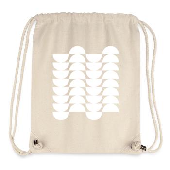 Wavegrid Half-Circle Pattern - Stanley/Stella Recycled Gym Bag - natural - Front