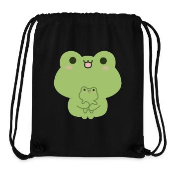 Amour de grenouille - Sac à cordon recyclé Stanley/Stella - noir - Devant