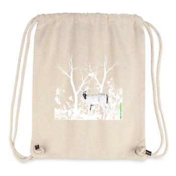 Biche Gracieuse Forêt Sauvage - Sac à cordon recyclé Stanley/Stella - blanc naturel - Devant