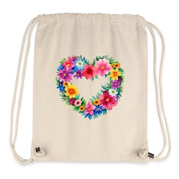 Kranz Herz - Stanley/Stella recycelter Gym Bag - Naturweiß - Vorne