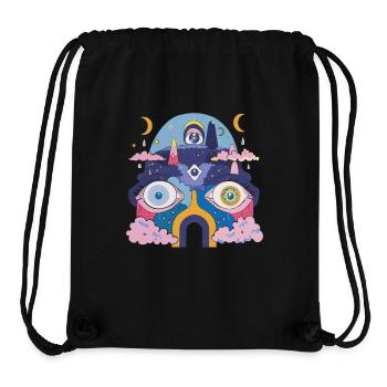 Psychedelic robot - Stanley/Stella Recycled Gym Bag - black - Front