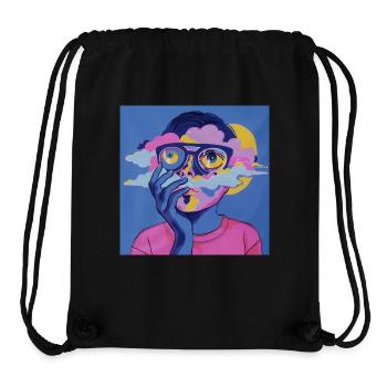Psychedelic Face - Stanley/Stella Recycled Gym Bag - black - Front
