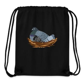 Mommy Pigeon Friend - Stanley/Stella recycelter Gym Bag - Schwarz - Vorne