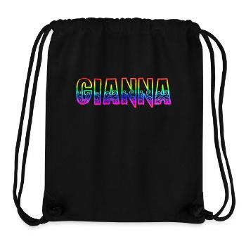 gianna rs arc-en-ciel - Sac à cordon recyclé Stanley/Stella - noir - Devant