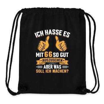 66. Geburtstag Mann Frau 66 Jahre - Stanley/Stella recycelter Gym Bag - Schwarz - Vorne