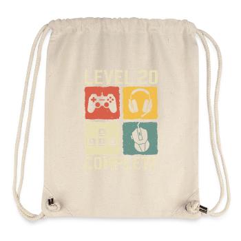 20. Geburtstag Level 20 Complete Gamer 20 Jahre - Stanley/Stella recycelter Gym Bag - Naturweiß - Vorne
