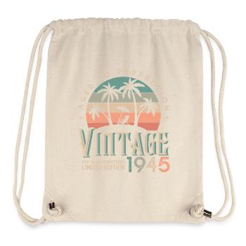 1945 Geburtstagsgeschenk Geboren 1945 - Stanley/Stella recycelter Gym Bag - Naturweiß - Vorne
