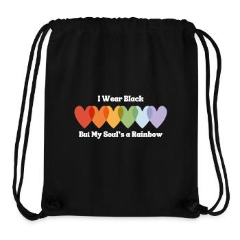I Wear Black But My Soul's a Rainbow - Stanley/Stella recycelter Gym Bag - Schwarz - Vorne