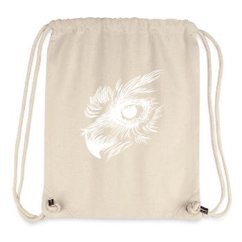 Eule Schnabel - Kauz Auge - Stanley/Stella recycelter Gym Bag - Naturweiß - Vorne