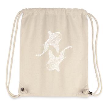 Elegante vintage Leopardenhaie - Stanley/Stella recycelter Gym Bag - Naturweiß - Vorne