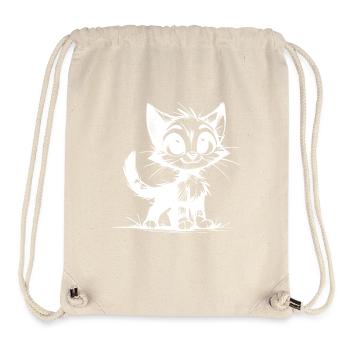 Mignon petits chats bébé dessin au crayon - Sac à cordon recyclé Stanley/Stella - blanc naturel - Devant