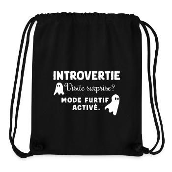 Stealthy introvert - Stanley/Stella Recycled Gym Bag - black - Front