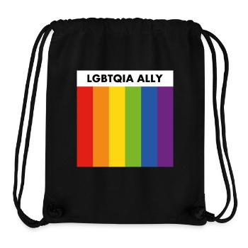 LGBTQIA-Verbündeter Regenbogen-Pride-Flagge - Stanley/Stella recycelter Gym Bag - Schwarz - Vorne