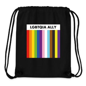 LGBTQIA-Verbündeter-Inklusiv-Pride-Flagge - Stanley/Stella recycelter Gym Bag - Schwarz - Vorne