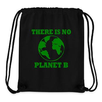 There is no planet B - Sac à cordon recyclé Stanley/Stella - noir - Devant