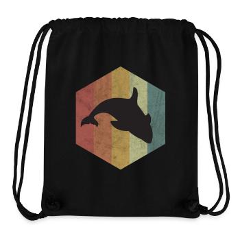 killer whale - Stanley/Stella Recycled Gym Bag - black - Front