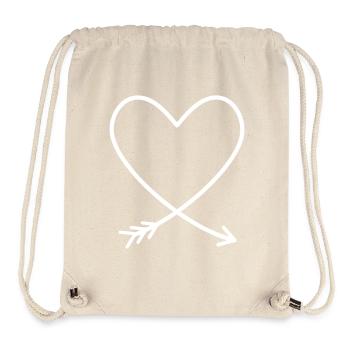 Heart arrow love friendship gift idea - Stanley/Stella Recycled Gym Bag - natural - Front