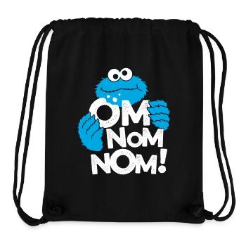 Sesamstraße Krümelmonster Om Nom Nom - Stanley/Stella recycelter Gym Bag - Schwarz - Vorne