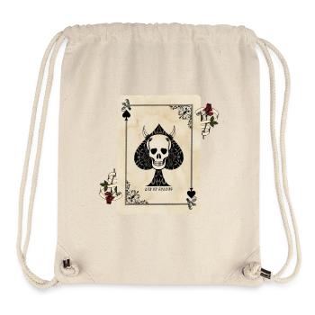 Carte de la mort / As de pique - Sac à cordon recyclé Stanley/Stella - blanc naturel - Devant