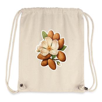Mandeln umrahmen eine Mandelblüte - Stanley/Stella recycelter Gym Bag - Naturweiß - Vorne