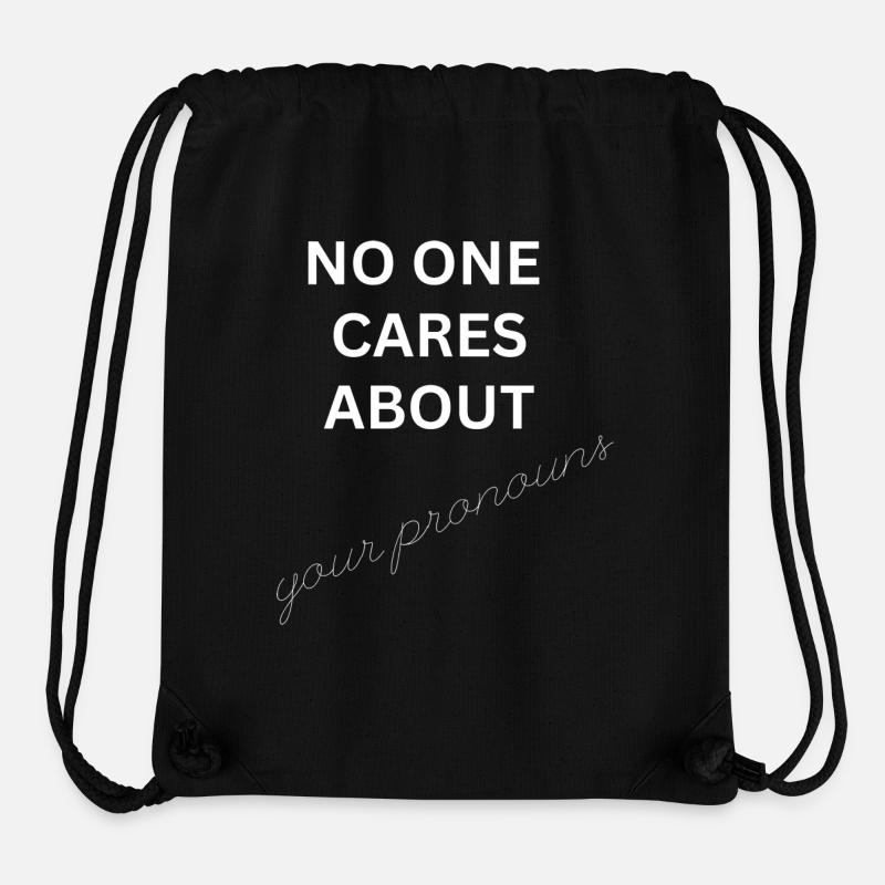 No one your pronouns - Stanley/Stella recycelter Gym Bag - Schwarz