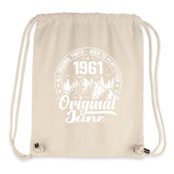 Juni 1961 Original: 63 Jahre altes Geburtstagsgeschenk - Stanley/Stella recycelter Gym Bag - Naturweiß - Vorne