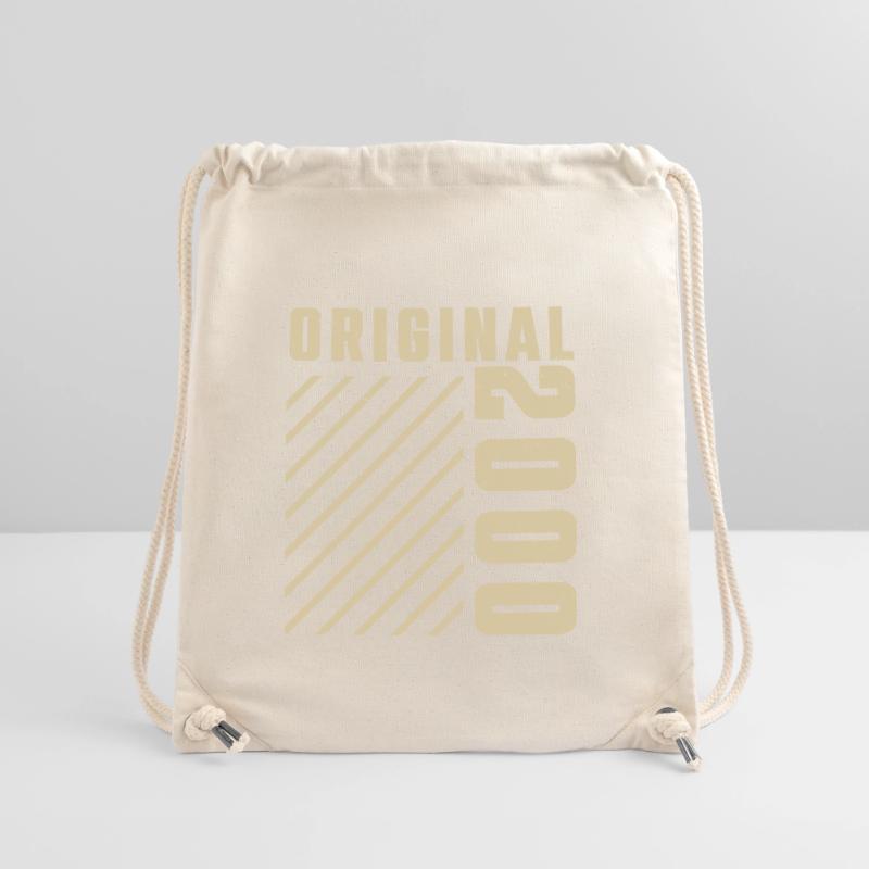 Original 2000 Authentic 2000 Vintage Bursdag Sac à cordon recyclé Stanley/Stella
